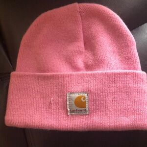 Carhardt pink knit beanie fit my teenage daughter  size youth
